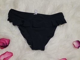 Profile by GOTTEX Women&#39;s Black Ruffled Swimsuit Bikini Bottom SZ 6 - $16.82