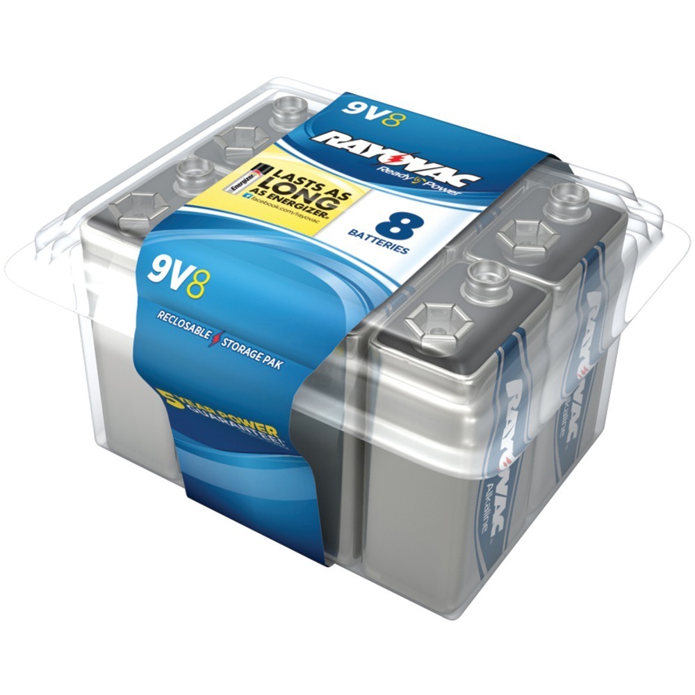Rayovac Alkaline Batteries Reclosable Pro Pack (9v, 8 Pk) RVCA16048PPF - $34.26
