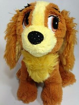 Disney Lady Plush Lady and the Tramp Dog Tote a Tail Sparkle Bean Plush 8" - $18.00