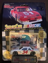Racing Champions #34 Todd Bodine Stock Car 1/64 scale NASCAR with card a... - $5.89