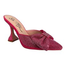 So Me Shoes Womens Size 8 Pink Jayne Rhinestone Bow Mule Heels Slip-On S... - $43.60