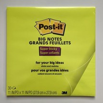 Post-it Super Sticky Big Notes, 11 x 11 Inches, Bright Green, 30 Sheets - £10.83 GBP