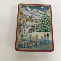 Empty Lindt chocolate lindor truffles  decorative Christmas holiday square tin - £15.60 GBP