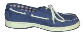 Eastland Boat Shoes Sz7 Women&#39;s Soltace Chicago Cubs Cubby Blue Loafer - $28.38