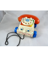 Vtg 1961 Fisher Price Pull Toy Moving eyes Phone #747 Made In USA - $16.28 CAD