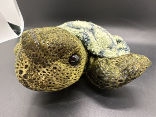 Aurora Splish Sea Turtle 8" Green Plush Sea Life Beanbag Stuffed Toy - £7.02 GBP