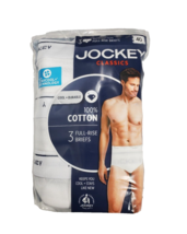 Men&#39;s Underwear Jockey Briefs Classic Men&#39;s Size 40 Brief 100% Cotten 3 Pack New - £25.65 GBP