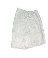 Studio West White A-Line Crinkle Skirt Embroidered Crochet Knee-Length E... - €18,51 EUR