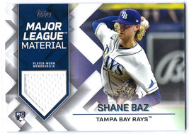 2022 Topps #MLM-SB Shane Baz Tampa Bay Rays Rookie Card Major League Material - £4.00 GBP