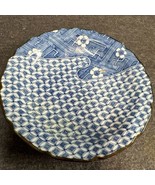 BLUE &amp; WHITE PORCELAIN CHINA PLATE Vintage TAKAHASHI JAPAN 4.5” Diameter - $4.95