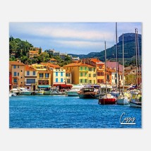 Cassis France Print Wall Art | Cassis Coastal Boats Home Decor | Cassis Sea Hori - $19.99