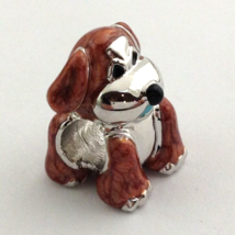 Lauren G Adams Rhodium &amp; Enamel Brown Dog Bead Charm, Fits All Brands - $21.84