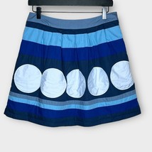 BODEN Navy/Blue Cotton Pleated Short Dot Skirt Size 8 Preppy Summer Spring - $33.87