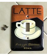 Retro Metal Roma Latte Coffee Single Light Switch Plate Cover - $239.25 MXN