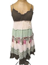 VTG Guess Boho Fairy Dress Size M Tiers Ruffles Girl Core Floral Cottage... - £99.71 GBP
