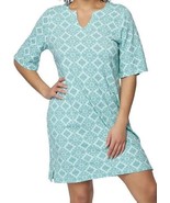 HANG TEN ~ Women&#39;s Large ~ AQUA MEDALLION ~ Sun Dress ~ UPF 50+ Moisture... - £17.93 GBP