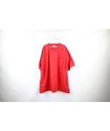 NOS Vintage 90s Hanes Mens 3XL Blank Short Sleeve Pocket T-Shirt Red Cotton - £31.10 GBP