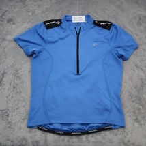 Pearl Izumi Shirt Womens M Blue Cycling Jerseys Chest Zip Quick Dry Active Top - £20.55 GBP