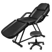 Salon Spa Black Massage Bed Tattoo Chair Facial Adjustable Table Acupuncture - £207.02 GBP