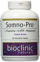 NEW Bioclinic Naturals Somno-Pro L-Theanine Melatonin Tropical Breeze 90 chew - £29.38 GBP