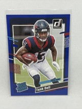 2023 Donruss Football Rated Rookie Tank Dell Blue Press Proof 341 Texans - £2.25 GBP