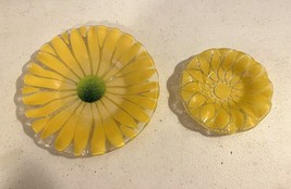 Vintage Signed Yellow Glass Dishes [Item 583] - $22.44