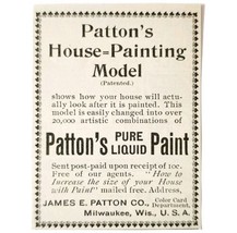 Patton&#39;s Pure Liquid Paint 1897 Advertisement Victorian Milwaukee ADBN1A12 - $27.40 CAD