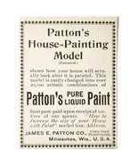 Patton&#39;s Pure Liquid Paint 1897 Advertisement Victorian Milwaukee ADBN1A12 - €17,15 EUR