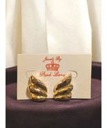 Vintage NOS Park Lane Gold-Tone Statement Earrings Heavy Weight Classic ... - $35.99