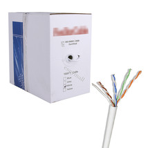 1000FT CAT5E Wire Bulk Ethernet Network Lan Cable RJ45 White W/ Free Gift - £66.92 GBP