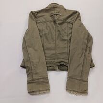 Doki Geki IJ23I7XZ Women’s Size Small Green Cotton Blend Button Front Jacket image 2