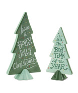 Ceramic Christmas Sentiment Pine Tree (Set of 4) - $1,297.87 MXN