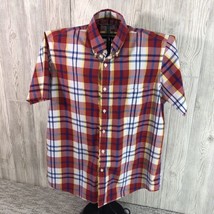 sun river clothing Company Men’s XL Red Plaid Short Sleeve Shirt With Pocket - £9.34 GBP