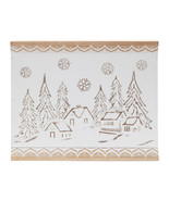 Carved Wood Winter Village Wall Art 19"L - $1,301.05 MXN Carved Wood Winter Village Wall Art 19"L - $1,301.05 MXN