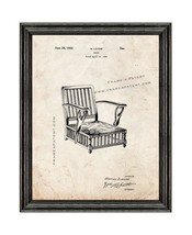 Chair Patent Print Old Look with Black Wood Frame - £19.48 GBP+