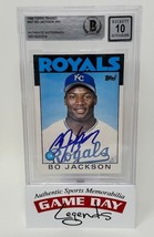 Bo Jackson Autographed 1986 Topps Baseball #50T Royals RC Trading Card BGS 10 - £499.90 GBP