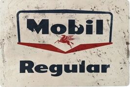 Mobil Exxon Retro Vintage Gas Gasoline Oil Tin Sign 8x12 inches Station Qqy - $34.91 CAD