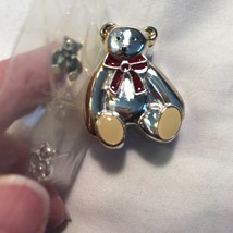 Vintage 2002 Avon Sterling Silver Teddy Bear Earrings in Trinket Box - $28.95