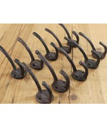 10 COAT HOOKS HAT KEYS POTS PANS DOG LEASH STORAGE ORGANIZATION RUSTIC C... - $18.99
