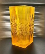Sascha Brastoff Signed Formed Resin Vase Luminary Amber 9.5&quot; VTG MCM - $227.60 CAD
