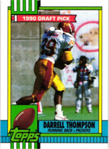 1990 Topps Draft Pick Green Bay Packers Darrell Thompson NFL Football Card 155 - £1.00 GBP