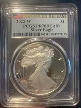 2022W- American Silver Eagle- PCGS- PR70 DCAM- Advanced Release- Grey la... - $275.00