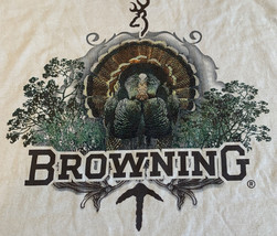 Mens NWT Browning Turkey Buckmark T-Shirt Sand Tan Size S Small - £8.78 GBP