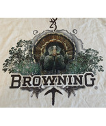 Mens NWT Browning Turkey Buckmark T-Shirt Sand Tan Size S Small - £8.21 GBP