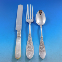 Honeysuckle by Whiting Sterling Silver Flatware Service Set Scarce c1870 - £2,369.68 GBP