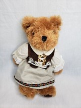 German Plush Dirndl Bear Edelweiss Articulated Legs Gerhardshofen Bavarian 12.5&quot; - £12.55 GBP