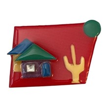 Vintage House of Pin By Lucinda Southwest Red &amp; Green Christmas Theme Saguaro - £13.84 GBP