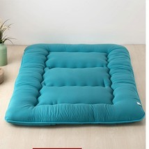 Colorful Mart Blue Japanese Futon Tatami Mat Sleeping Mat Floor Futon Mattress J - £102.86 GBP+