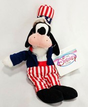 Uncle Sam Goofy Disney Patriotic USA Plush Stuffed Animal Bean Bag 9.5&quot;  - £15.72 GBP