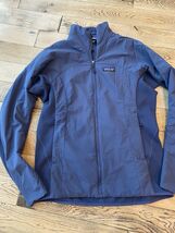 Patagonia Women L Light Jacket Long Sleeve Blue Waffle Knit Bs325 - $66.63